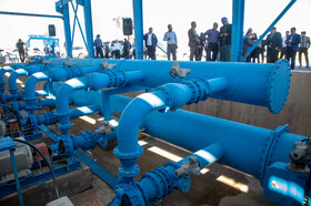 بازدید و افتتاح مخزن و ایستگاه پمپاژ آب شرب شهر چمران با حضور وزیر نیرو