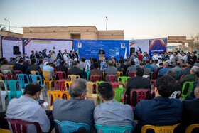 افتتاح مخزن ذخیره آب پنج هزار مترمکعبی شهدای بوزی در شهرستان شادگان با حضور وزیر نیرو