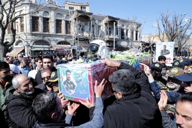 تشییع پیکر شهید خلبان سرهنگ مهدی فیروزمند - تبریز