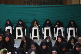 آیین جز خوانی قرآن کریم در حسینیه امام همدان همزمان با ماه مبارک رمضان