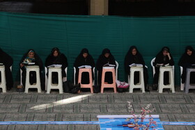 آیین جز خوانی قرآن کریم در حسینیه امام همدان همزمان با ماه مبارک رمضان