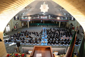 آیین جز خوانی قرآن کریم در حسینیه امام همدان همزمان با ماه مبارک رمضان