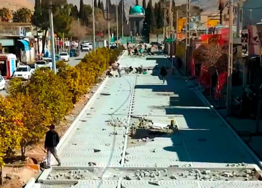 بهسازی و سنگفرش محور آرامگاه سعدی به ۲۵ درصد پیشرفت رسید