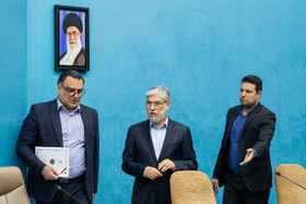 حسین سیمایی صراف، وزیر علوم در جلسه شورای عالی عتف با حضور معاون اول رئیس جمهور