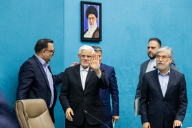 حسین سیمایی صراف، وزیر علوم، محمدرضا عارف، معاون اول رئیس جمهور در جلسه شورای عالی عتف