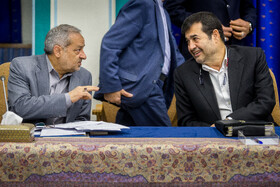  احمد دنیا مالی، وزیر ورزش  و علیرضا کاظمی، وزیر آموزش و پرورش در جلسه شورای عالی قرآن