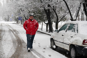 بارش برف زمستانی در اردبیل