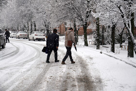 بارش برف زمستانی در اردبیل
