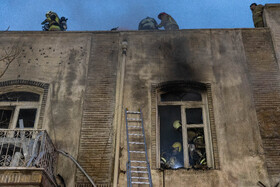 آتش‌سوزی انبار لوازم الکترونیکی در لاله‌زار