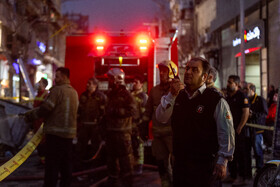 آتش‌سوزی انبار لوازم الکترونیکی در لاله‌زار