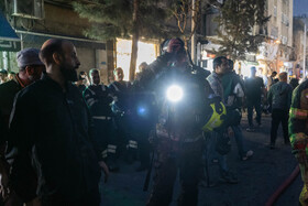 آتش‌سوزی انبار لوازم الکترونیکی در لاله‌زار