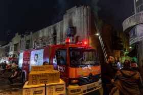 آتش‌سوزی انبار لوازم الکترونیکی در لاله‌زار