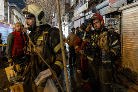 آتش‌سوزی انبار لوازم الکترونیکی در لاله‌زار