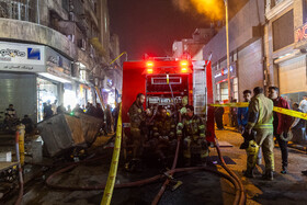 آتش‌سوزی انبار لوازم الکترونیکی در لاله‌زار