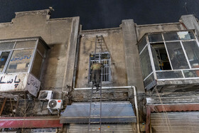 آتش‌سوزی انبار لوازم الکترونیکی در لاله‌زار