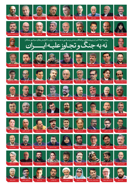 بیانیه ۳۵۳ کنشگر سیاسی و مدنی علیه جنگ و تجاوز به ایران