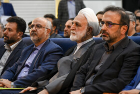 حسین فاضلی هریکندی، رئیس کل دادگستری استان البرز و غلامحسین محسنی اژه‌ای، رئیس قوه قضائیه در نشست دیدار با اقشار مختلف مردم البرز