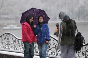 بارش برف در تبریز