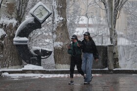 بارش برف در تبریز