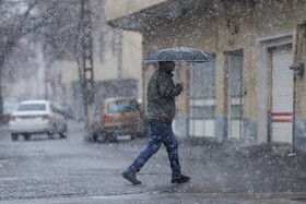 بارش برف در تبریز