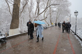 بارش برف در تبریز