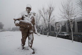 بارش برف در تبریز