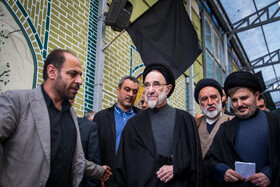 سیدمحمد خاتمی در مراسم تشییع و خاکسپاری آیت‌الله امام‌جمارانی
