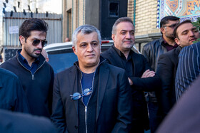  یاسر هاشمی رفسنجانی در مراسم تشییع و خاکسپاری آیت‌الله امام‌جمارانی