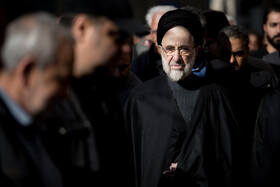 سیدمحمد خاتمی در مراسم تشییع و خاکسپاری آیت‌الله امام‌جمارانی