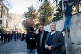  مصطفی کواکبیان در مراسم تشییع و خاکسپاری آیت‌الله امام‌جمارانی