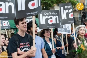 تظاهرات‌ ضد جنگ مقابل مقر پارلمان انگلیس