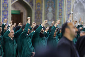تجمع مردمی در محکومیت حمله آمریکا و رژیم صهیونیستی - حرم مطهر رضوی