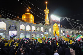 تجمع مردمی در محکومیت حمله آمریکا و رژیم صهیونیستی - حرم مطهر رضوی