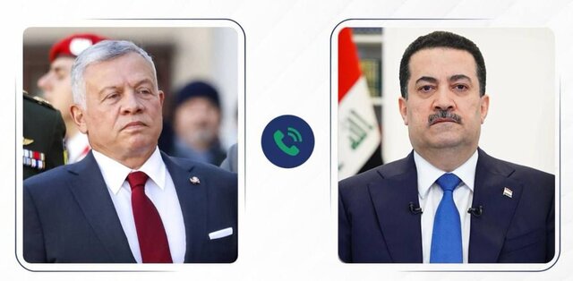 تاکید نخست‌وزیر عراق و پادشاه اردن بر لزوم توقف پیامدهای جنگ