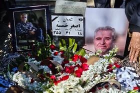 مراسم خاکسپاری «اصغر خمسه»، عکاس خبری