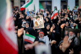 عزاداری بانوان در سوگ رهبر شهید انقلاب - قم