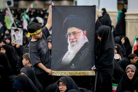 عزاداری بانوان در سوگ رهبر شهید انقلاب - قم