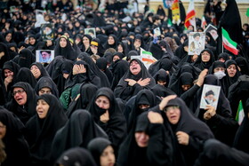 عزاداری بانوان در سوگ رهبر شهید انقلاب - قم