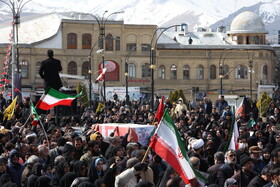مراسم تشییع پیکر شهدای تجاوز آمریکاو اسرائیل در همدان