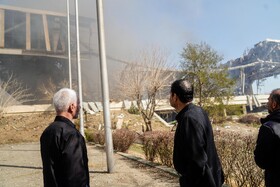 حضور احمد دنیا مالی، وزیر ورزش و جوانان پس تجاوز هوایی آمریکا و رژیم صهیونیستی به ورزشگاه ۱۲هزار نفری آزادی / ۱۴ اسفند