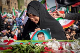 تشییع پیکر شهدای تجاوز آمریکایی - صهیونی در اهواز