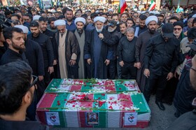تشییع پیکر شهدای تجاوز آمریکایی - صهیونی در اهواز