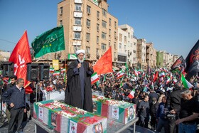 تشییع پیکر شهدای تجاوز آمریکایی - صهیونی در اهواز