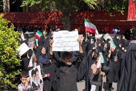 راهپیمایی مردم بوشهر در انزجار از جنایات آمریکا و رژیم صهیونیستی
