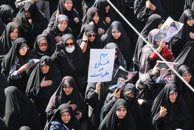 تشییع پیکر پنج شهید تجاوز آمریکایی صهیونی - همدان