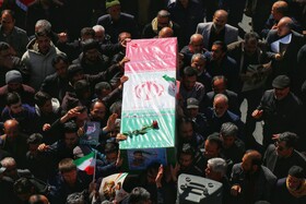تشییع پیکر پنج شهید تجاوز آمریکایی صهیونی - همدان