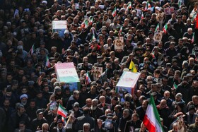 تشییع پیکر پنج شهید تجاوز آمریکایی صهیونی - همدان