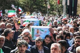 تشییع پیکر پنج شهید تجاوز آمریکایی صهیونی - همدان