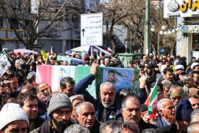 تشییع پیکر پنج شهید تجاوز آمریکایی صهیونی - همدان