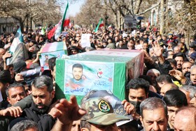تشییع پیکر پنج شهید تجاوز آمریکایی صهیونی - همدان